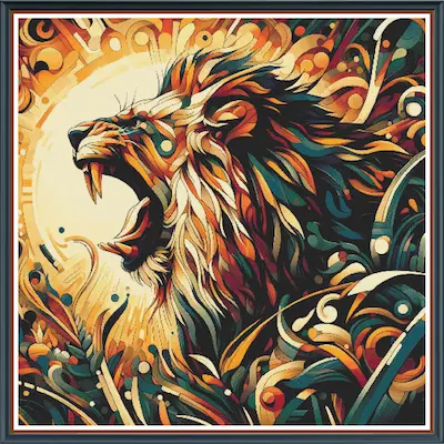 Digital cross‑stitch pattern - Mighty King