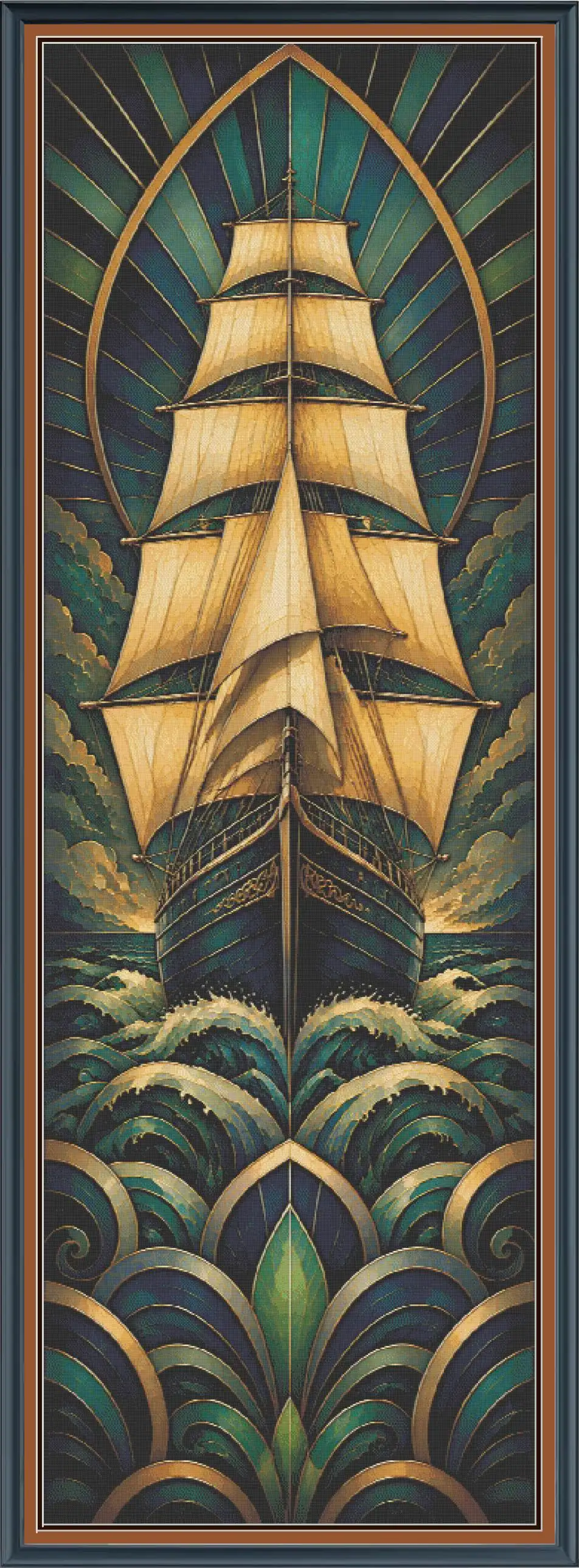 Ocean Liner cross-stitch pattern preview