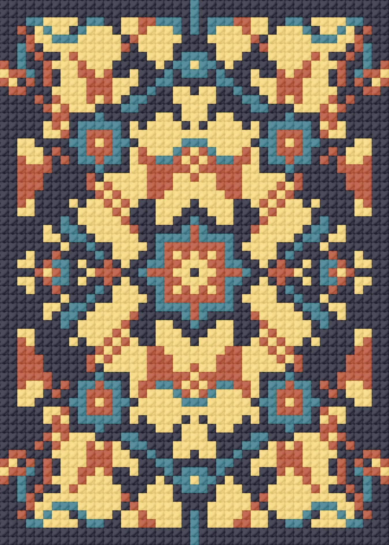 Mosaic Card 3 beginner mini cross-stitch pattern