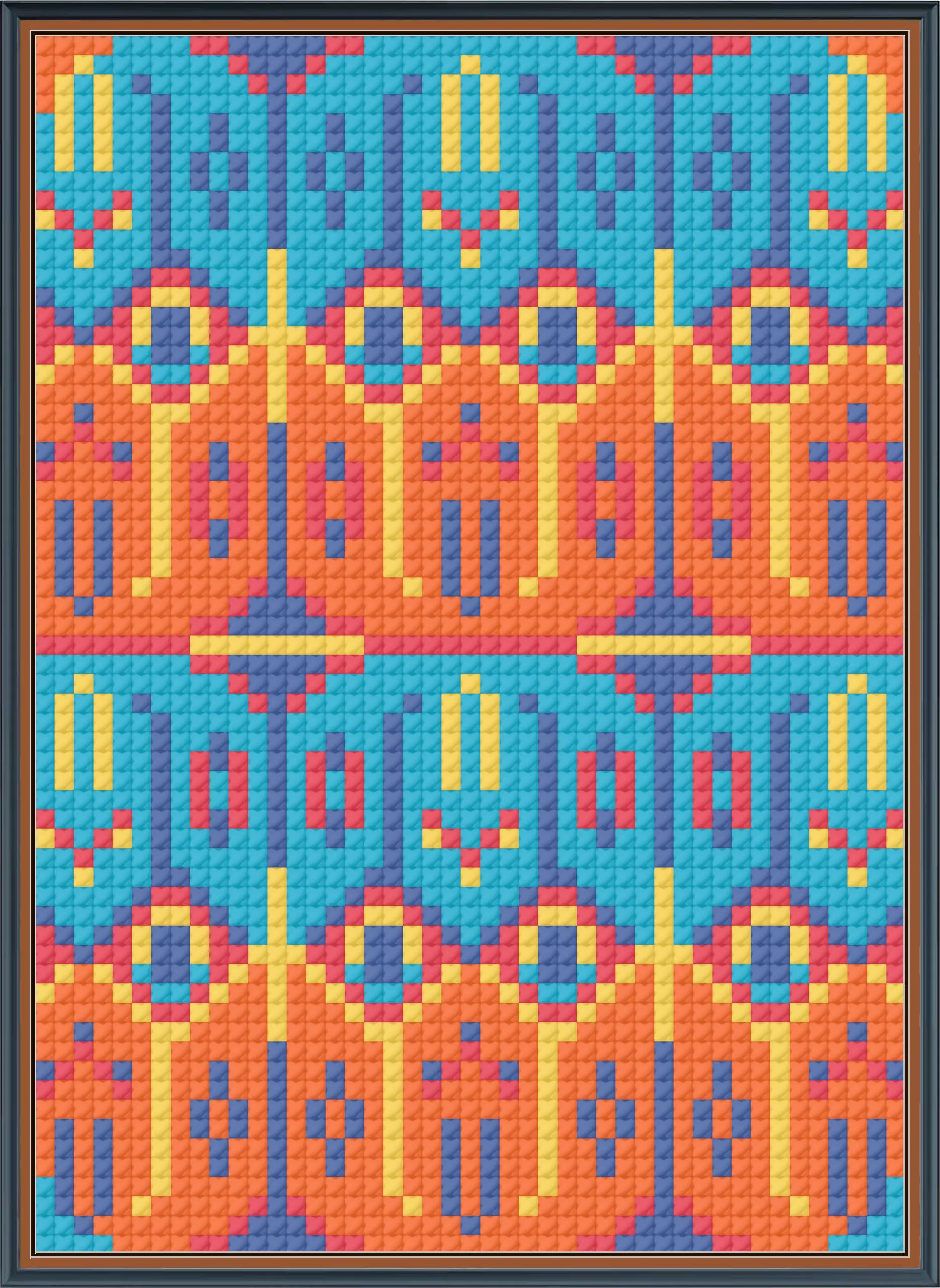 Mosaic Card 5 digital cross stitch pattern preview