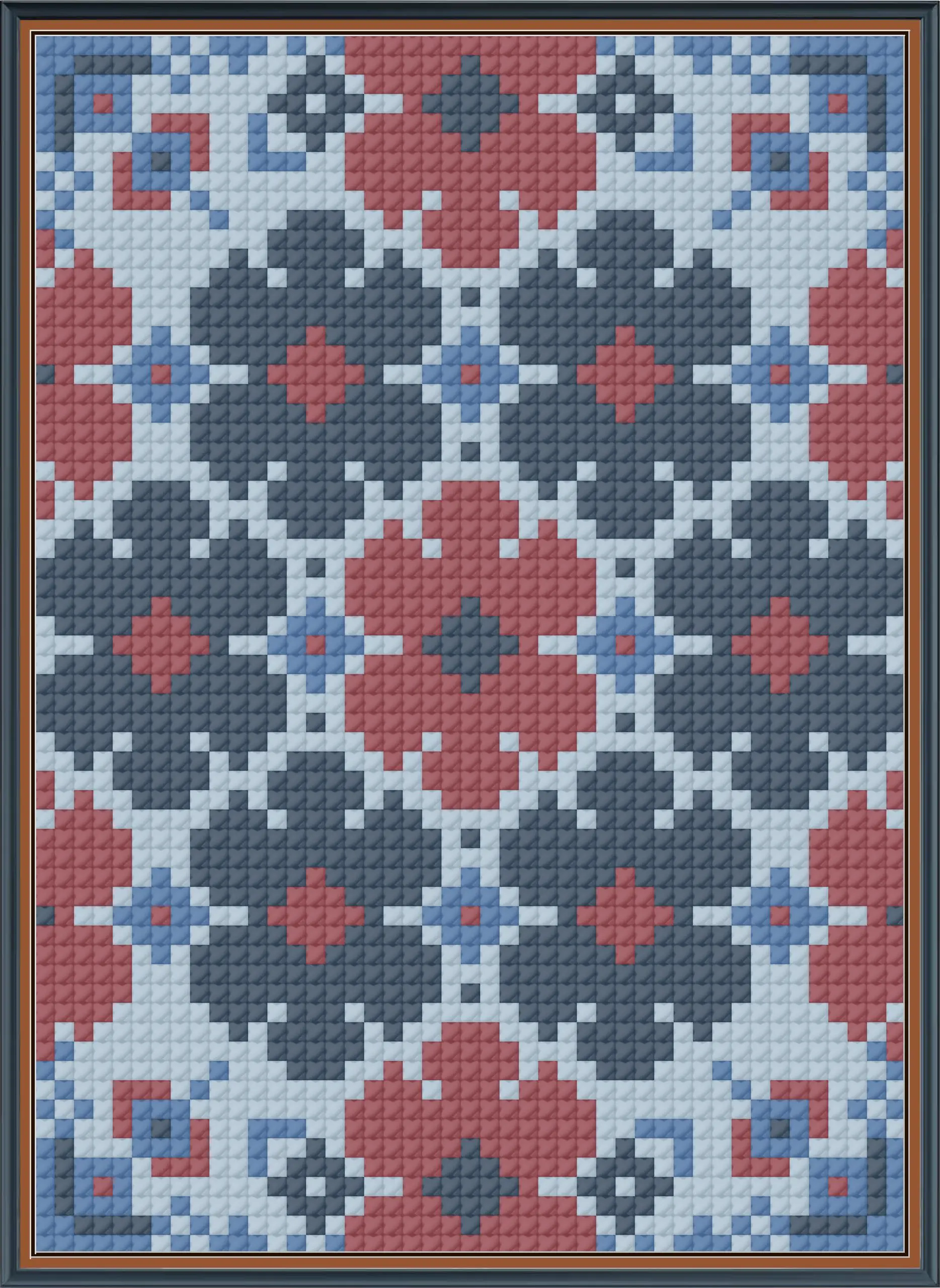 Mosaic Card 6 digital cross stitch pattern preview