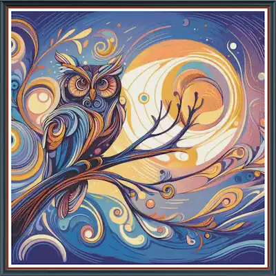 Psychedelic Owl preview
