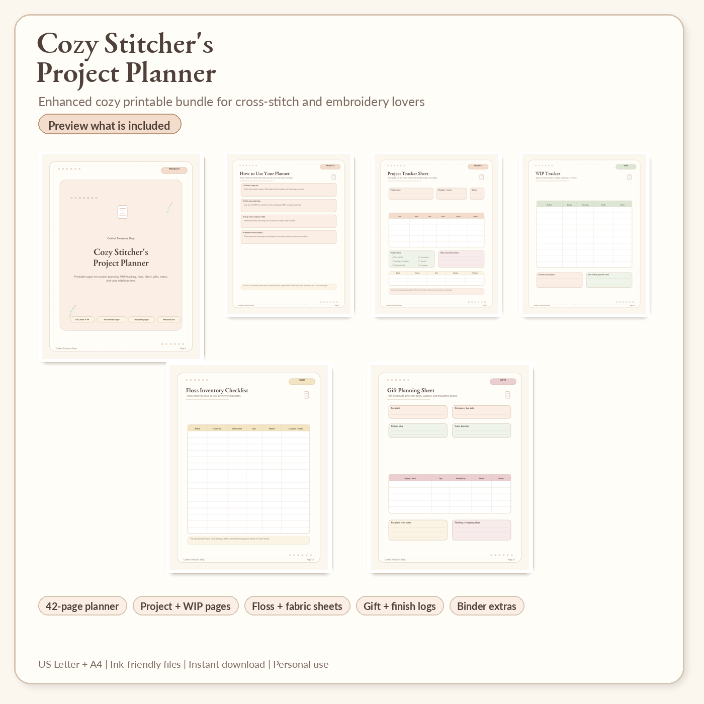 Cozy Stitcher's Project Planner Bundle