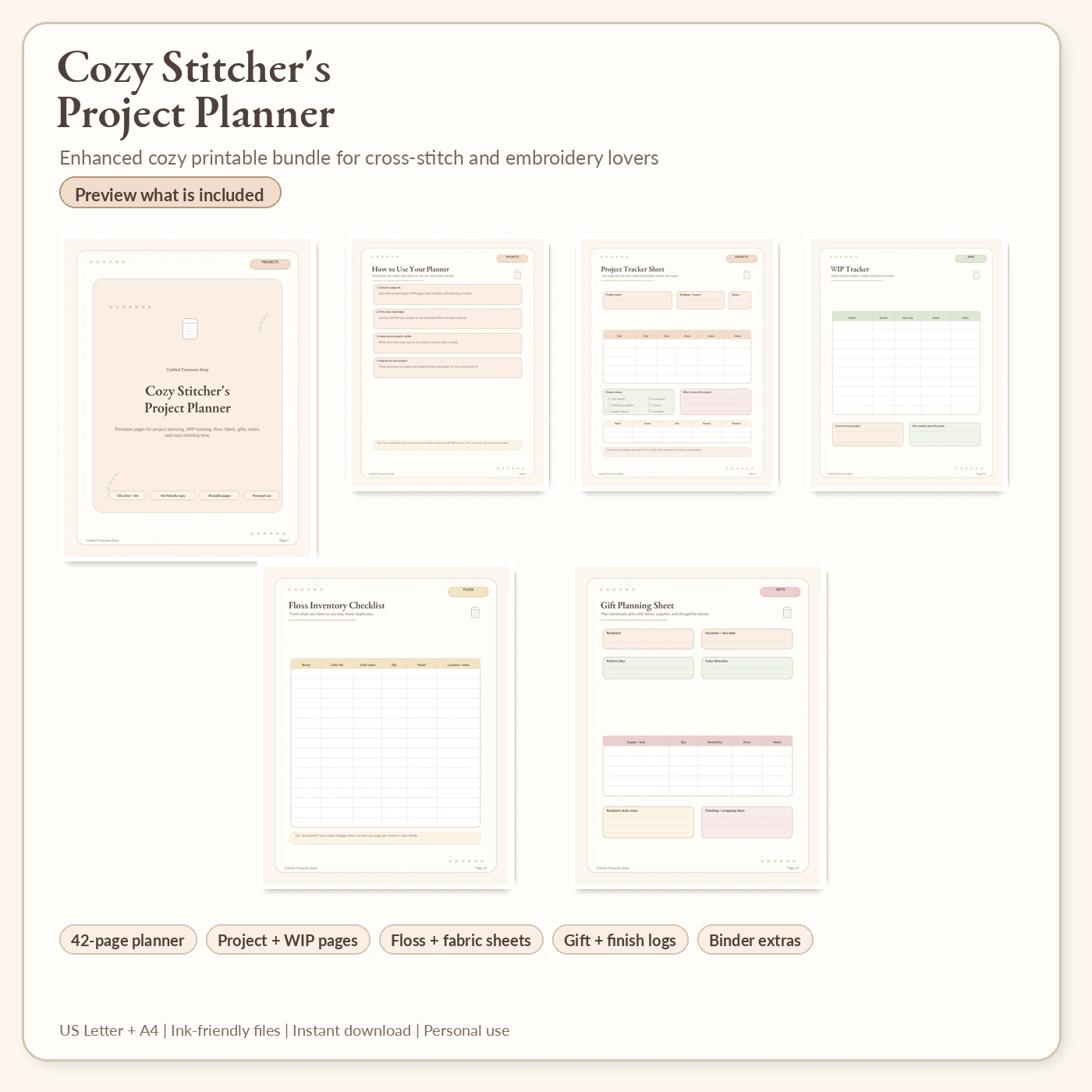 Cozy Stitcher's Project Planner Bundle