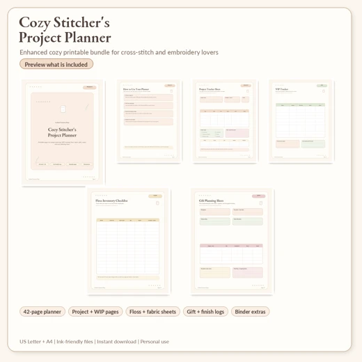 Cozy Stitcher's Project Planner Bundle