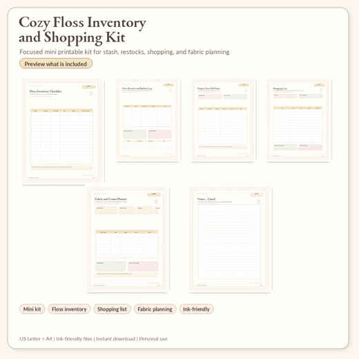 Cozy Floss Inventory & Shopping Kit